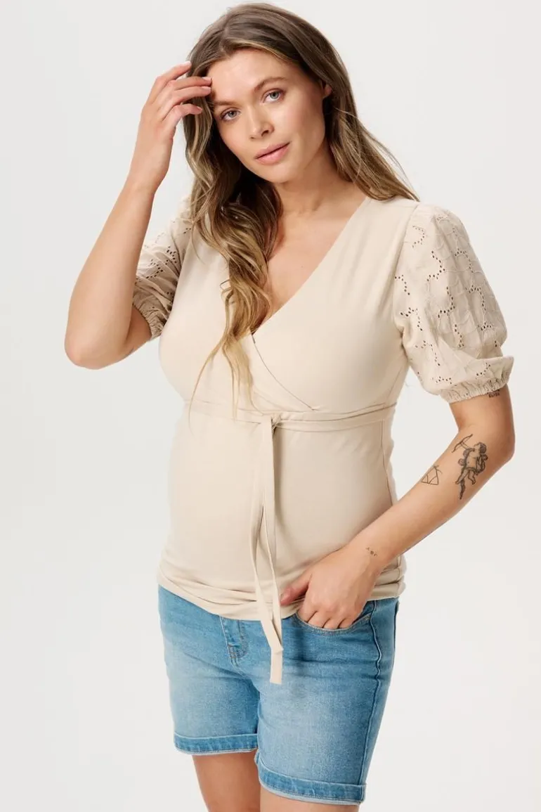 voedings_tshirt_kayleigh__6-1.webp Noppies T-Shirts | T-Shirts<Voedings T-shirt Kayleigh - Light Sand
