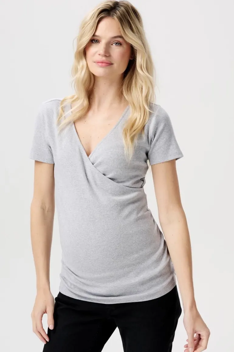 voedings_tshirt_sanson__g_0.webp Noppies T-Shirts | T-Shirts<Voedings T-shirt Sanson - Grey Melange