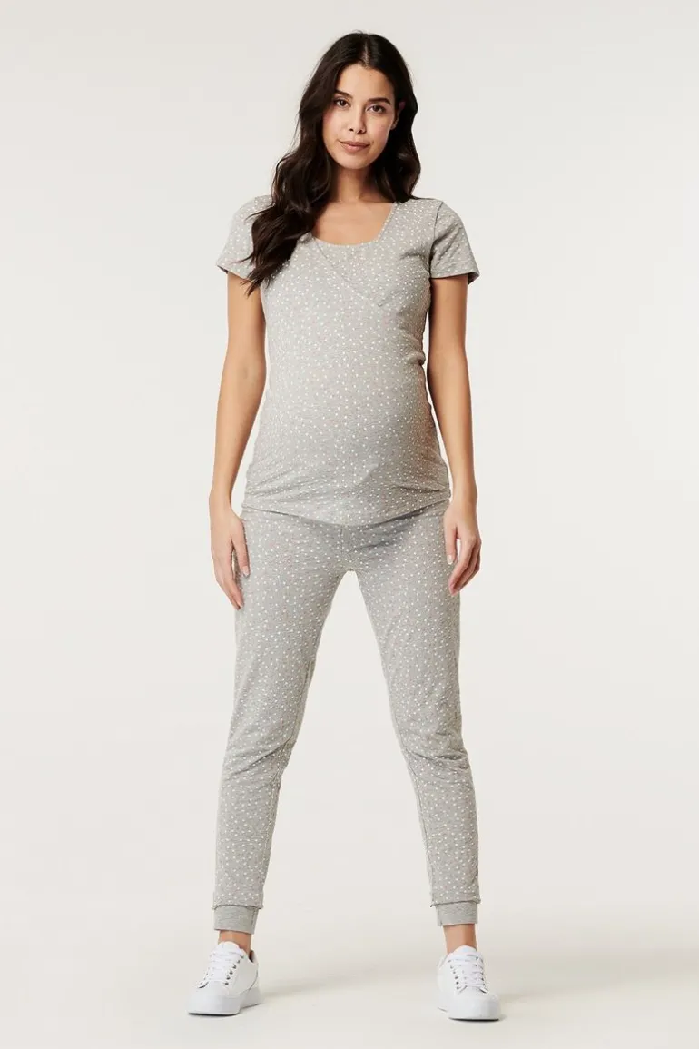 voedingspyjama__light_gre_0-1.webp Noppies Nachtkleding & Loungewear | Ondergoed<Voedingspyjama - Light Grey melange