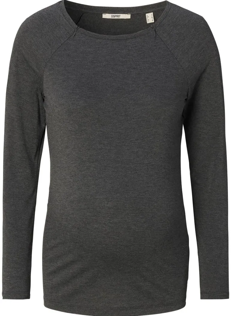 voedingsshirt__anthracite_2.webp Noppies Shirts | Shirts<Voedingsshirt - Anthracite Melange