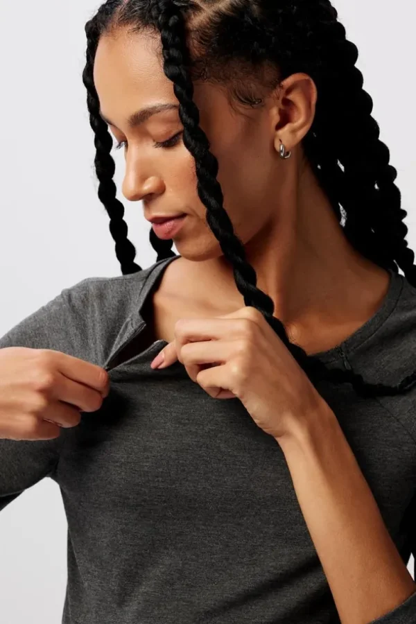 Noppies Shirts | Shirts<Voedingsshirt - Anthracite Melange