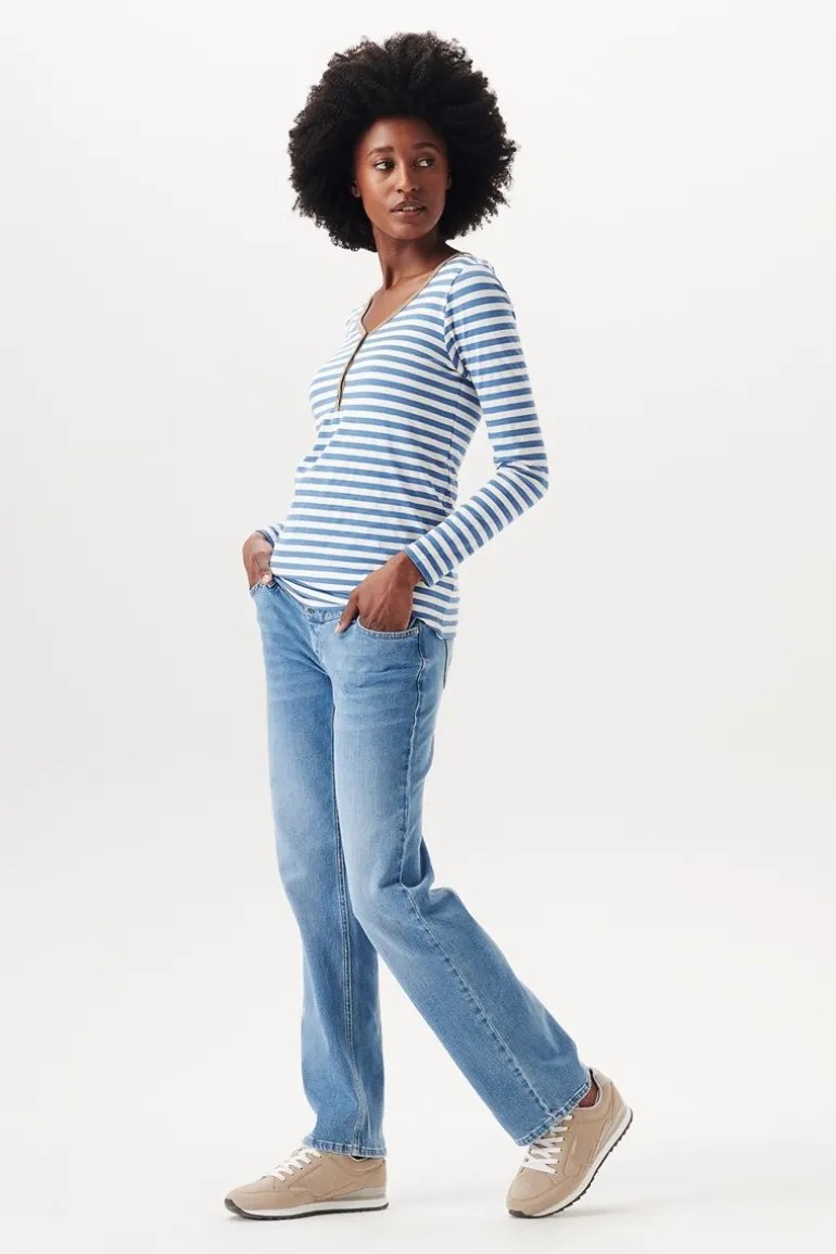 voedingsshirt__blue_7-1.webp Noppies Shirts | Shirts<Voedingsshirt - Blue