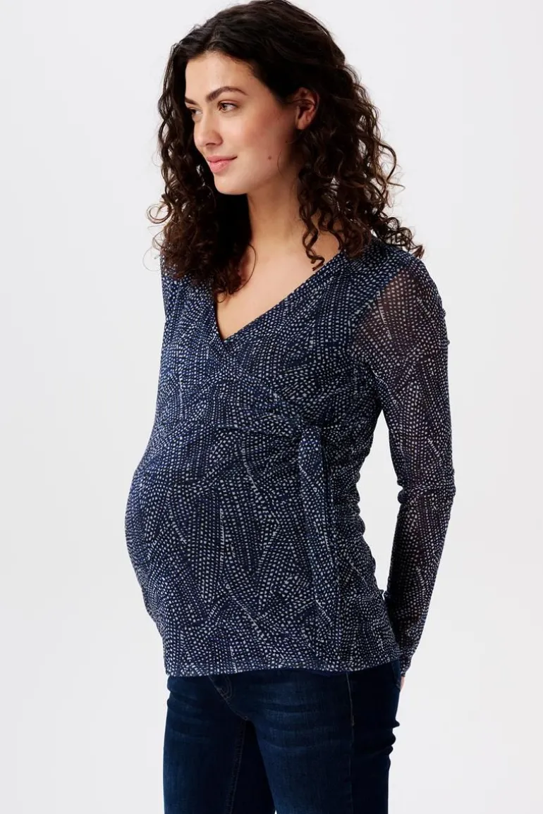 voedingsshirt__dark_blue_0-3.webp Noppies Shirts | Shirts<Voedingsshirt - Dark Blue