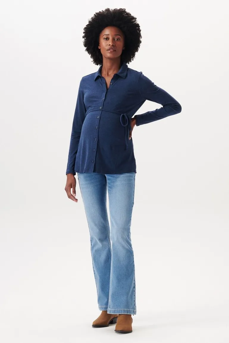voedingsshirt__dark_blue_0-6.webp Noppies Shirts | Shirts<Voedingsshirt - Dark Blue