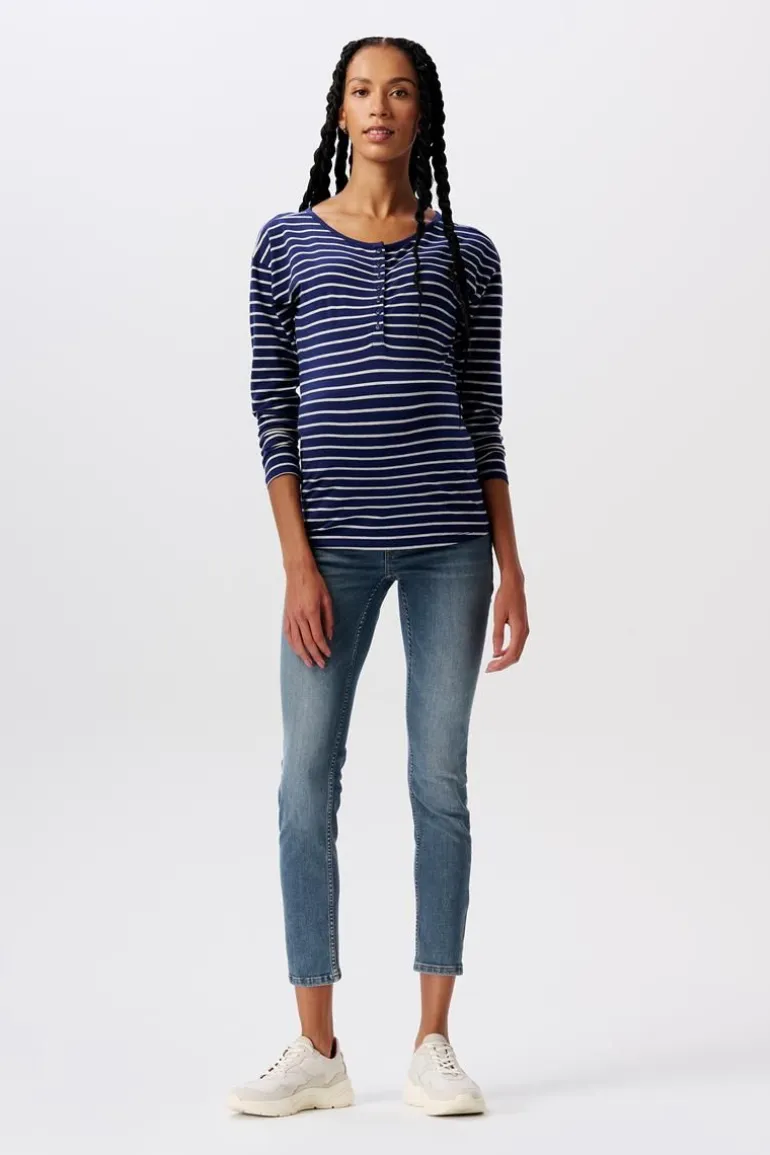 voedingsshirt__dark_blue_5.webp Noppies Shirts | Shirts<Voedingsshirt - Dark Blue