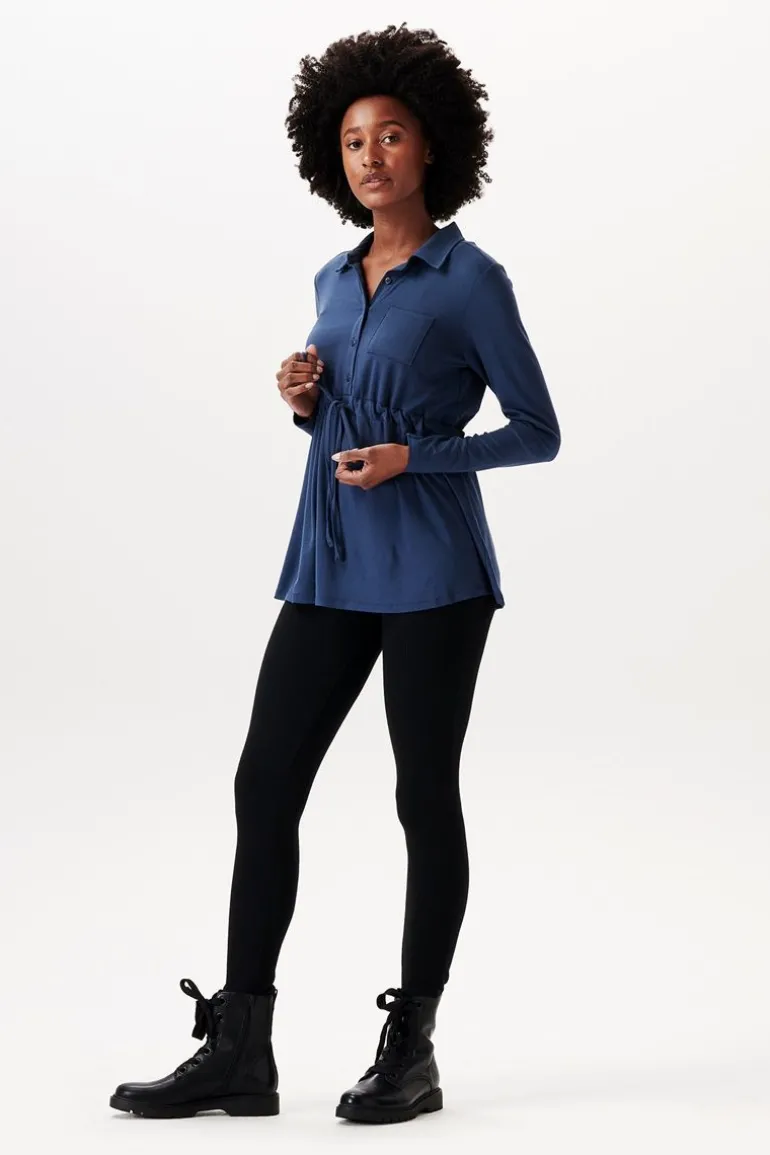 voedingsshirt__dark_blue_7-7.webp Noppies Shirts | Shirts<Voedingsshirt - Dark Blue