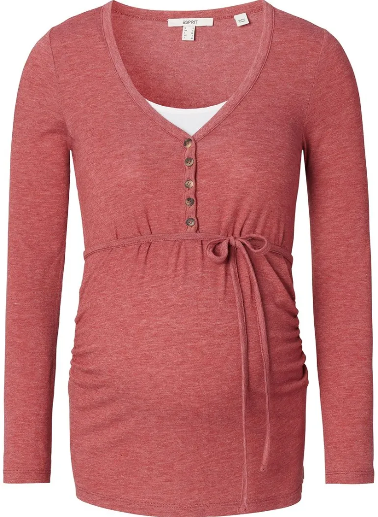 voedingsshirt__dark_red_2.webp Noppies Shirts | Shirts<Voedingsshirt - Dark Red