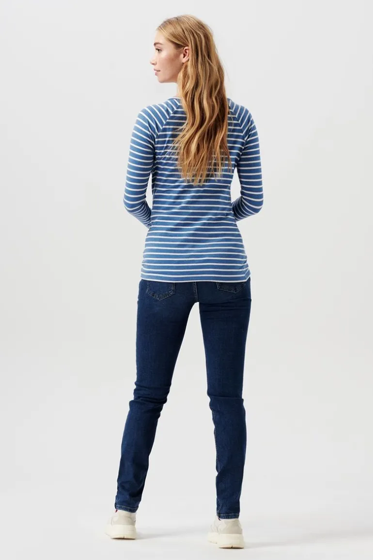 voedingsshirt__modern_blu_1.webp Noppies Shirts | Shirts<Voedingsshirt - Modern Blue