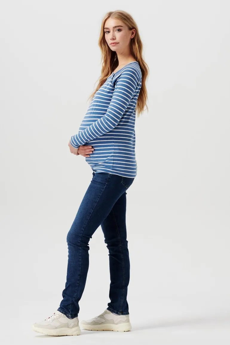 voedingsshirt__modern_blu_13.webp Noppies Shirts | Shirts<Voedingsshirt - Modern Blue