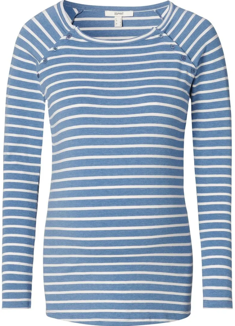 voedingsshirt__modern_blu_2.webp Noppies Shirts | Shirts<Voedingsshirt - Modern Blue