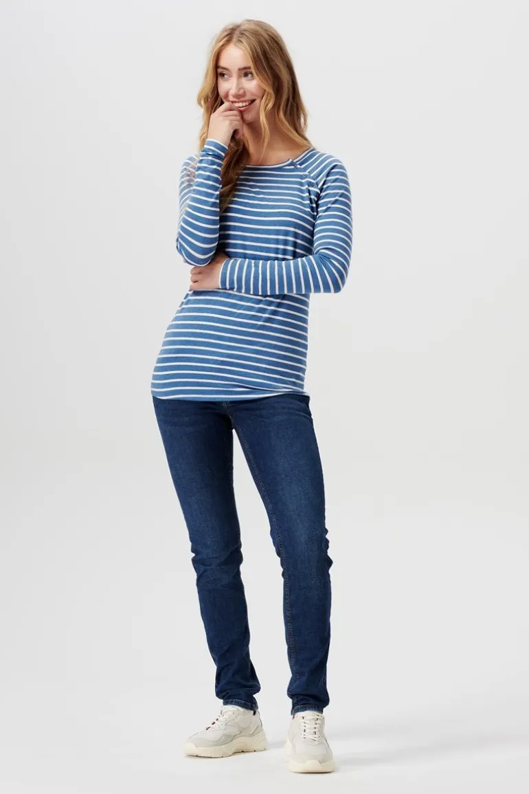 voedingsshirt__modern_blu_7.webp Noppies Shirts | Shirts<Voedingsshirt - Modern Blue