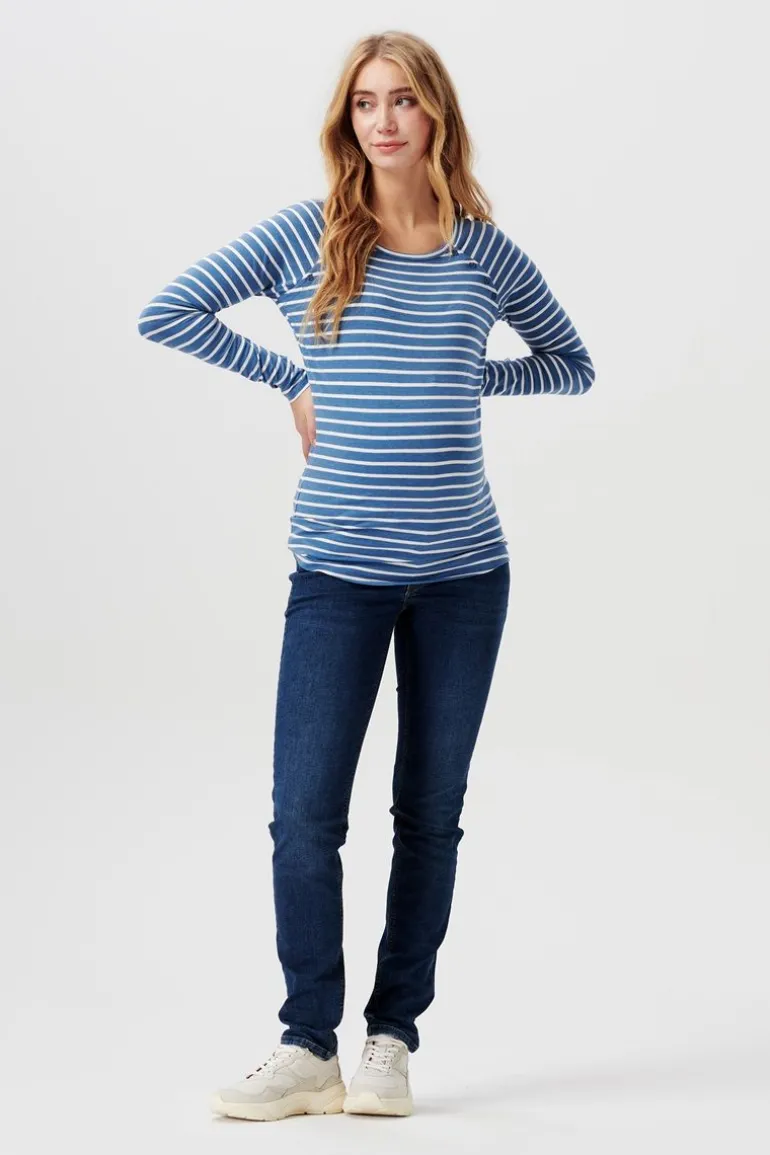 voedingsshirt__modern_blu_8.webp Noppies Shirts | Shirts<Voedingsshirt - Modern Blue