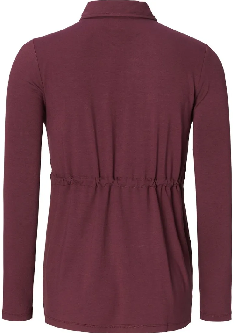 voedingsshirt__plum_brown_3.webp Noppies Shirts | Shirts<Voedingsshirt - Plum Brown