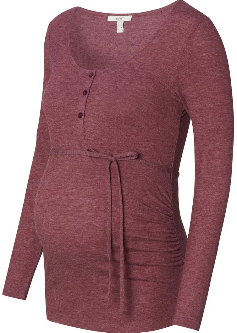 voedingsshirt__plum_red_4-2.webp Noppies Shirts | Shirts<Voedingsshirt - Plum red