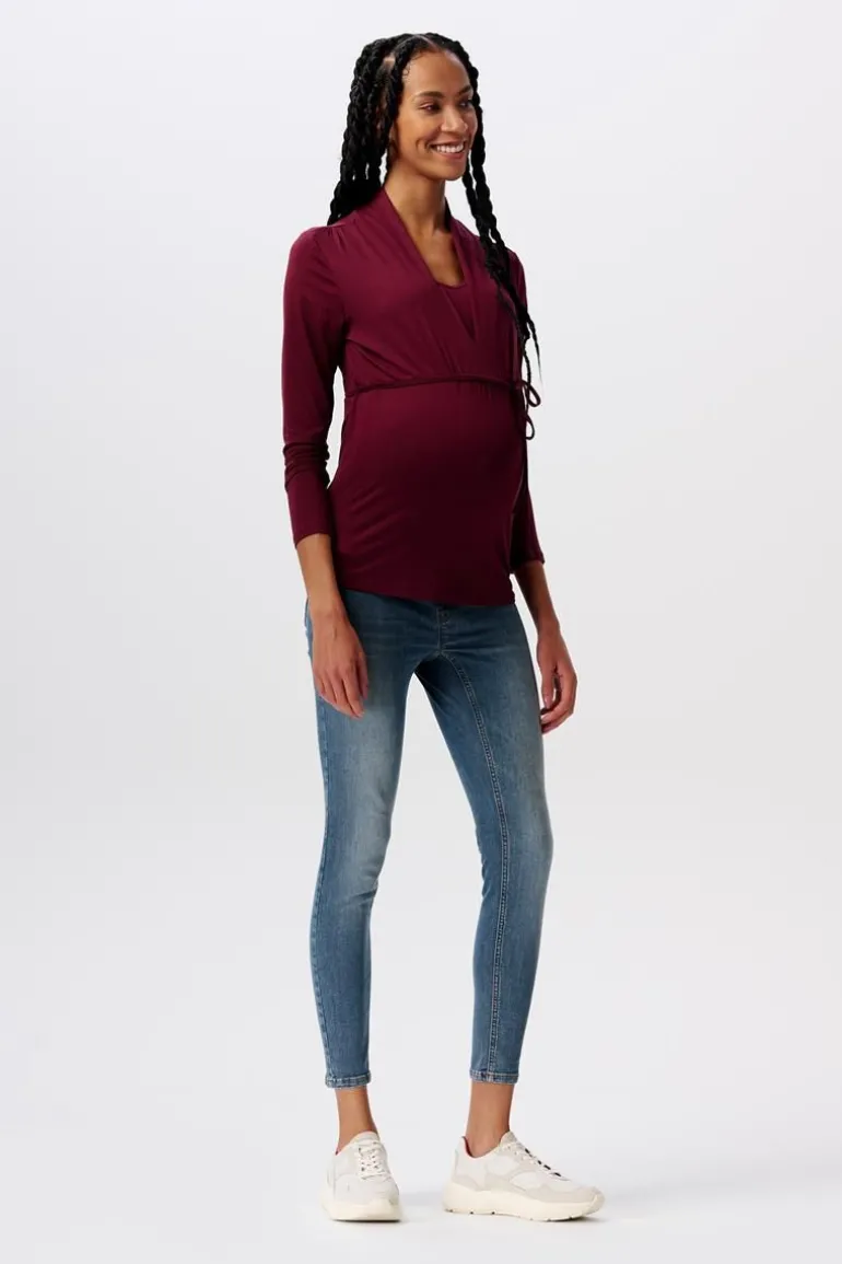 voedingsshirt__plum_red_5-1.webp Noppies Shirts | Shirts<Voedingsshirt - Plum red