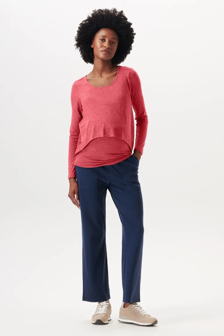 voedingsshirt__red_0.webp Noppies Shirts | Shirts<Voedingsshirt - Red