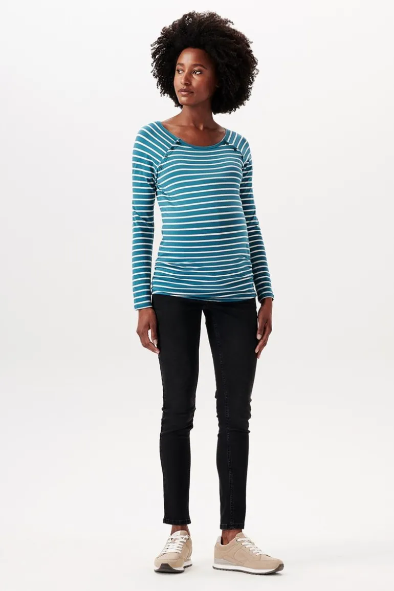 voedingsshirt__teal_blue_0.webp Noppies Shirts | Shirts<Voedingsshirt - Teal Blue