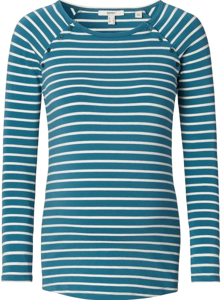voedingsshirt__teal_blue_10.webp Noppies Shirts | Shirts<Voedingsshirt - Teal Blue