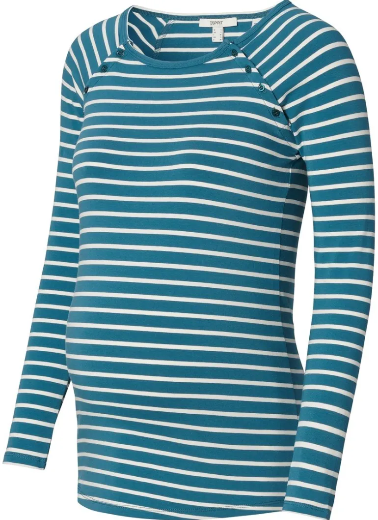 voedingsshirt__teal_blue_4.webp Noppies Shirts | Shirts<Voedingsshirt - Teal Blue