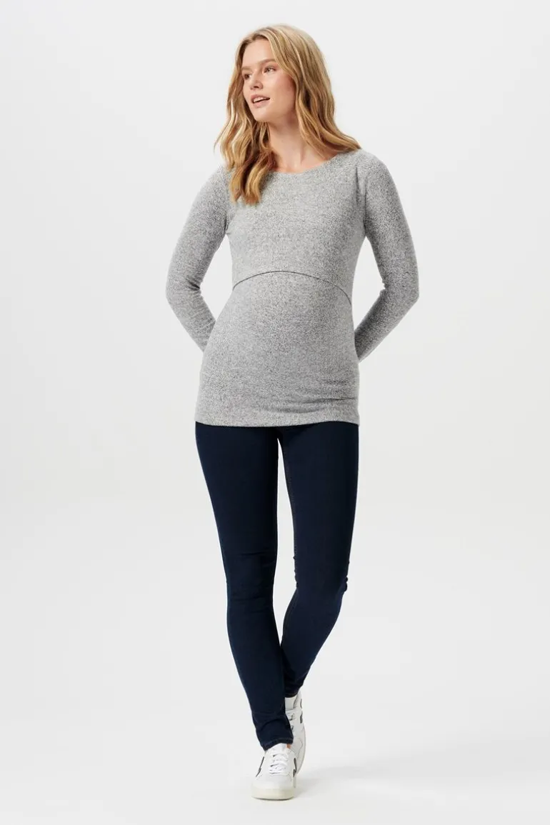 voedingsshirt_lane__grey__0.webp Noppies Shirts<Voedingsshirt Lane - Grey Melange