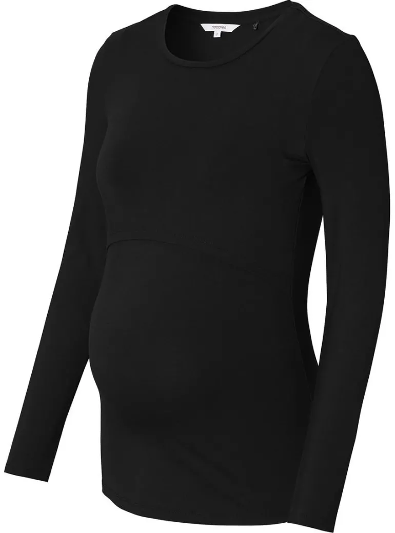 voedingsshirt_nore__black_4.webp Noppies Shirts | Shirts<Voedingsshirt Nore - Black