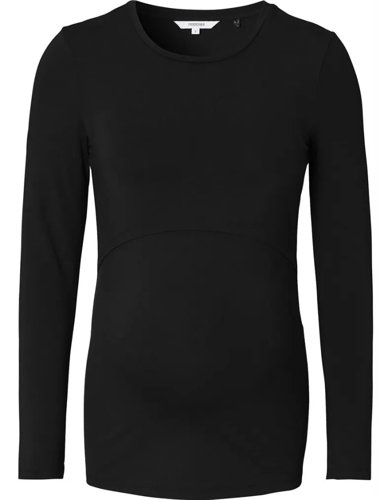 voedingsshirt_nore__black_9.webp Noppies Shirts | Shirts<Voedingsshirt Nore - Black