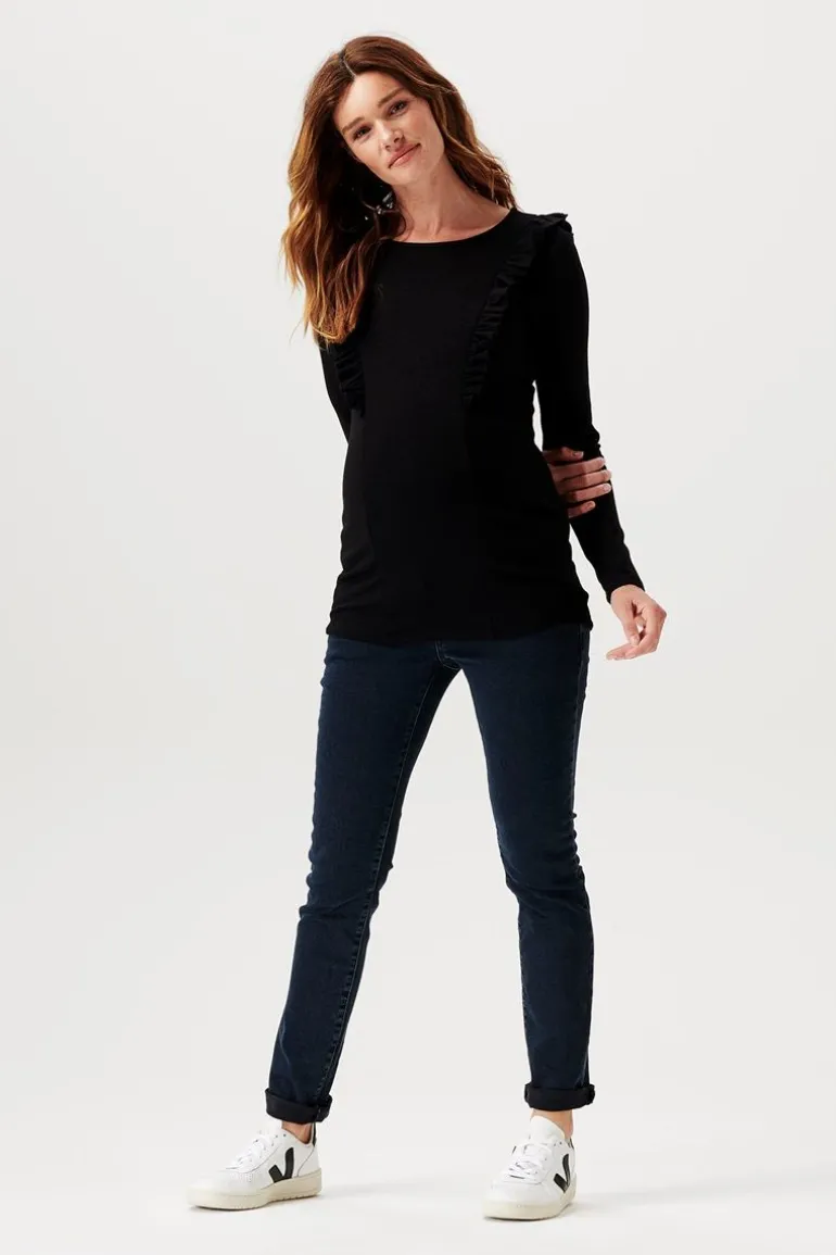 voedingsshirt_pierson__bl_0.webp Noppies Shirts | Shirts<Voedingsshirt Pierson - Black