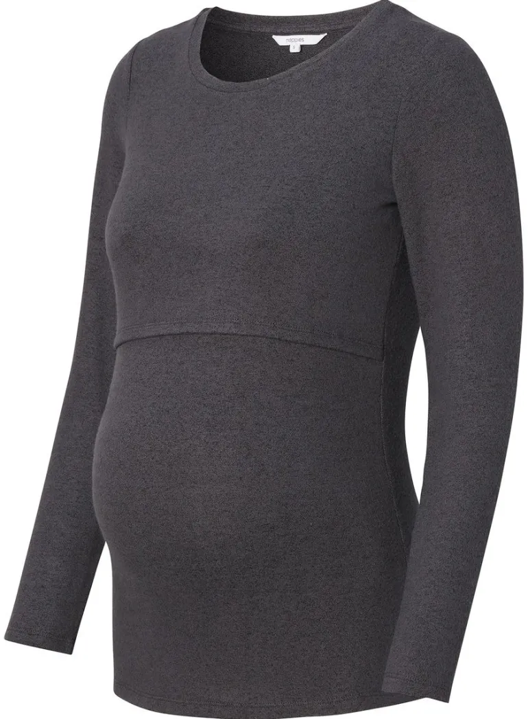 voedingsshirt_plano__grey_13.webp Noppies Shirts | Shirts<Voedingsshirt Plano - Grey Melange