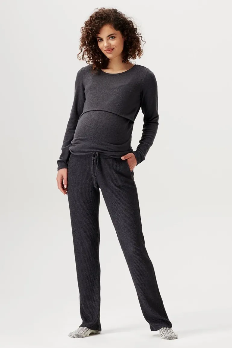 voedingsshirt_plano__grey_9.webp Noppies Shirts | Shirts<Voedingsshirt Plano - Grey Melange