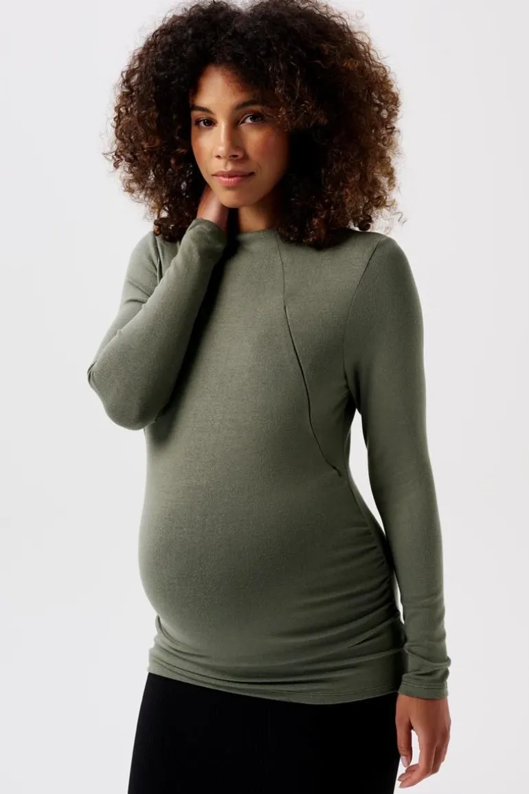 voedingsshirt_rosa__olive_0.webp Noppies Shirts | Shirts<Voedingsshirt Rosa - Olive