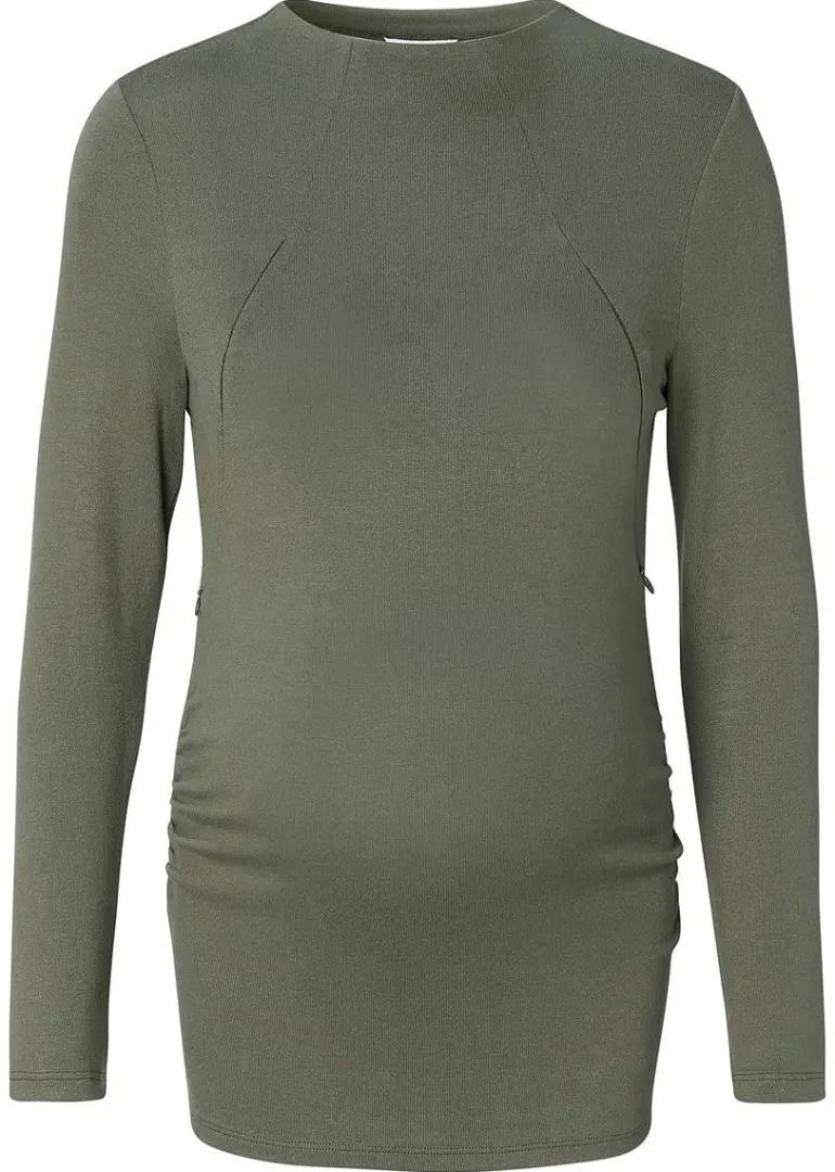 voedingsshirt_rosa__olive_2.webp Noppies Shirts | Shirts<Voedingsshirt Rosa - Olive