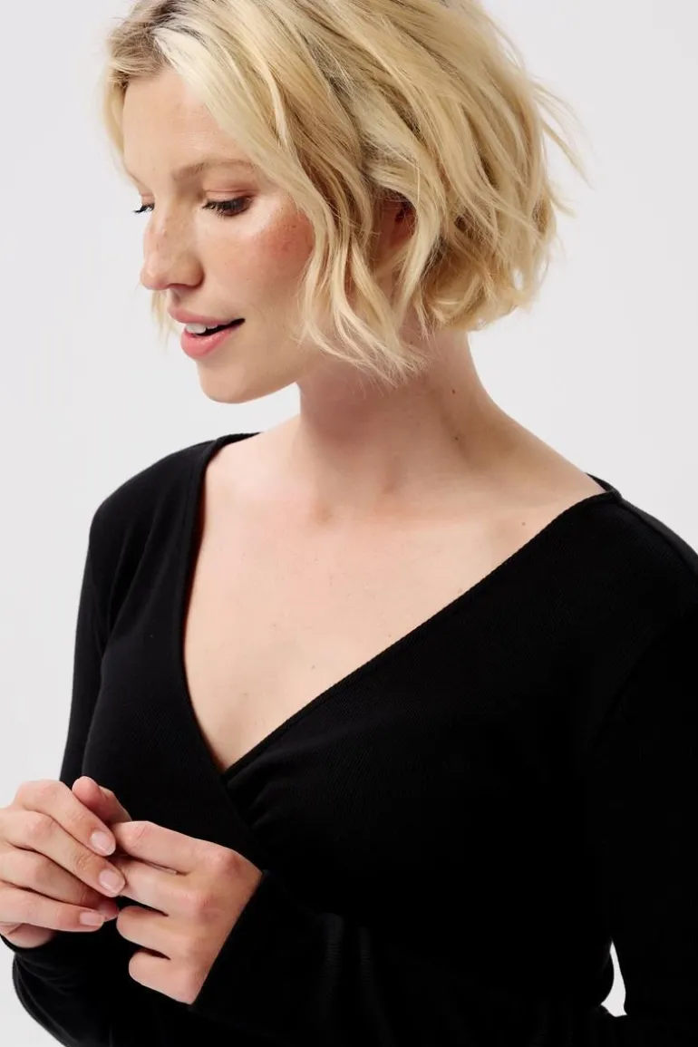 voedingsshirt_sara__black_5.webp Noppies Shirts | Shirts<Voedingsshirt Sara - Black