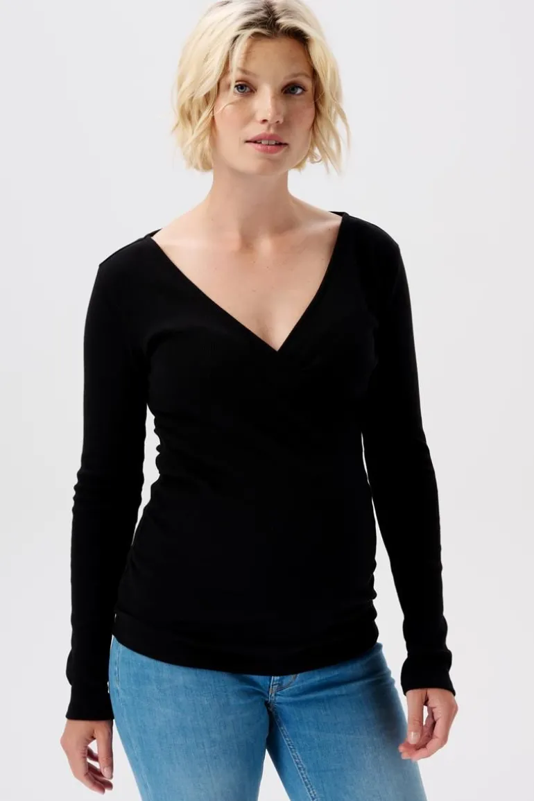 voedingsshirt_sara__black_6.webp Noppies Shirts | Shirts<Voedingsshirt Sara - Black