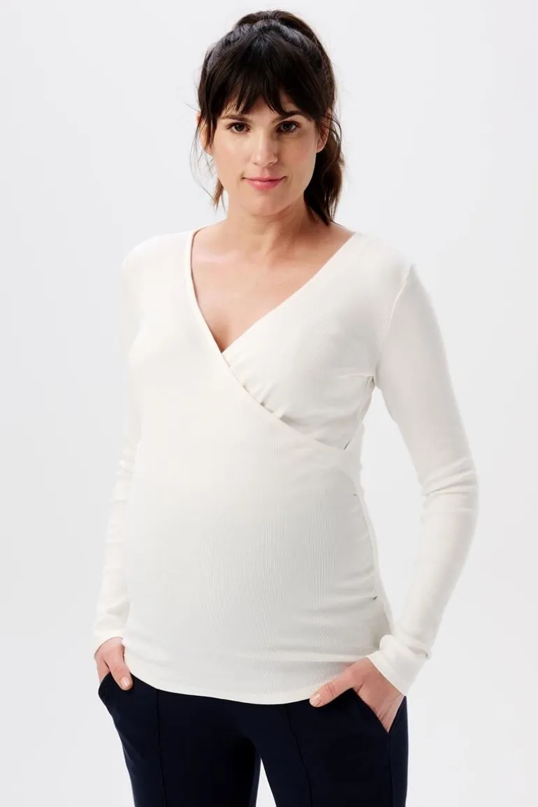 voedingsshirt_sara__cream_0.webp Noppies Shirts | Shirts<Voedingsshirt Sara - Cream