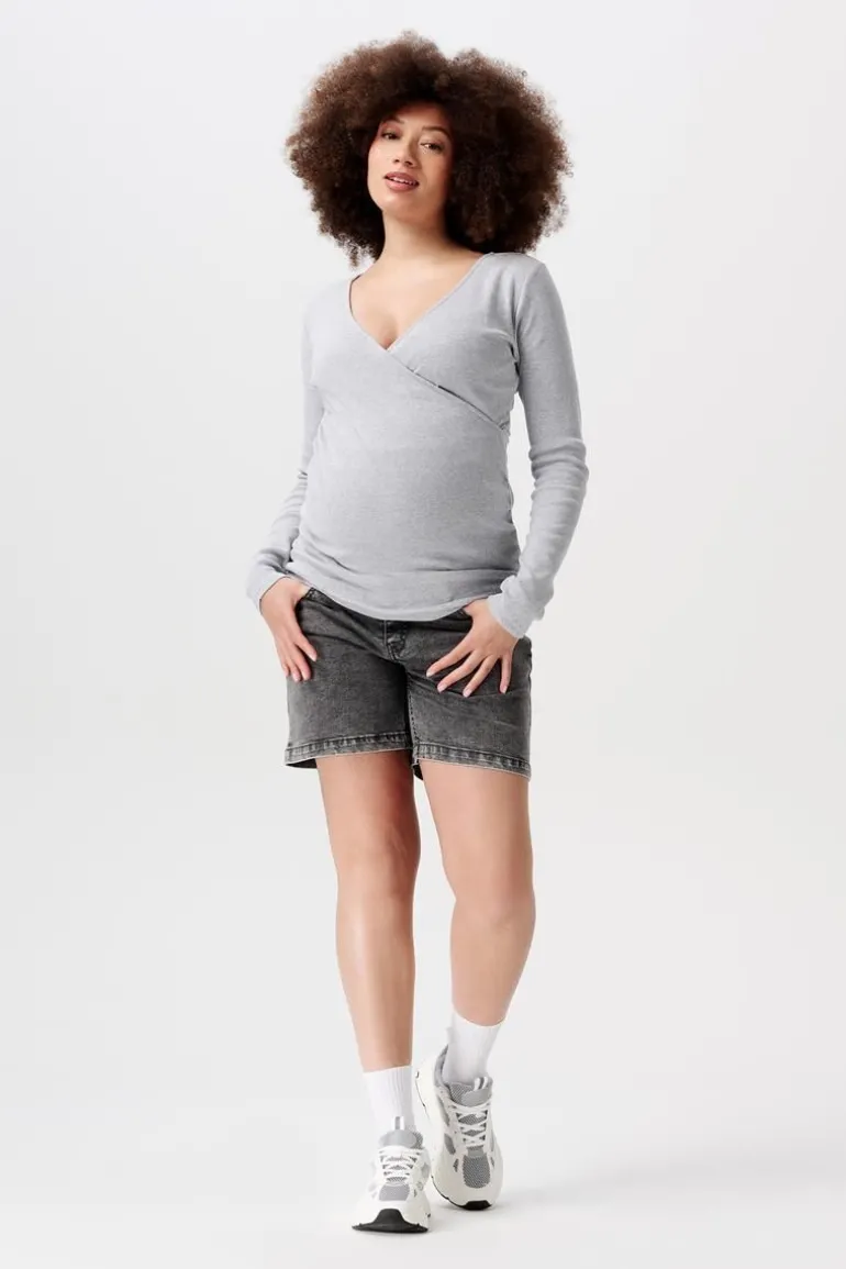 voedingsshirt_sara__grey__5.webp Noppies Shirts | Shirts<Voedingsshirt Sara - Grey Melange