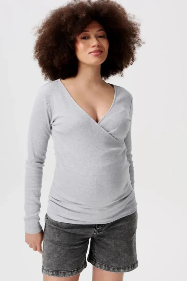 Noppies Shirts | Shirts<Voedingsshirt Sara - Grey Melange