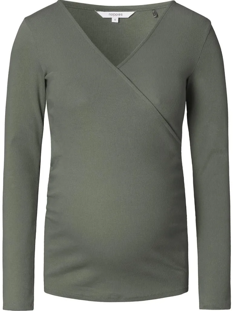 voedingsshirt_sara__olive_2.webp Noppies Shirts | Shirts<Voedingsshirt Sara - Olive