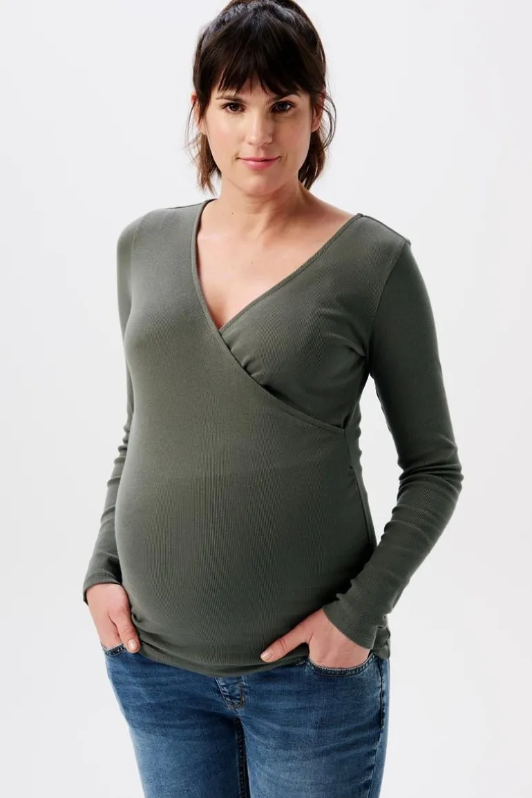 voedingsshirt_sara__olive_6.webp Noppies Shirts | Shirts<Voedingsshirt Sara - Olive