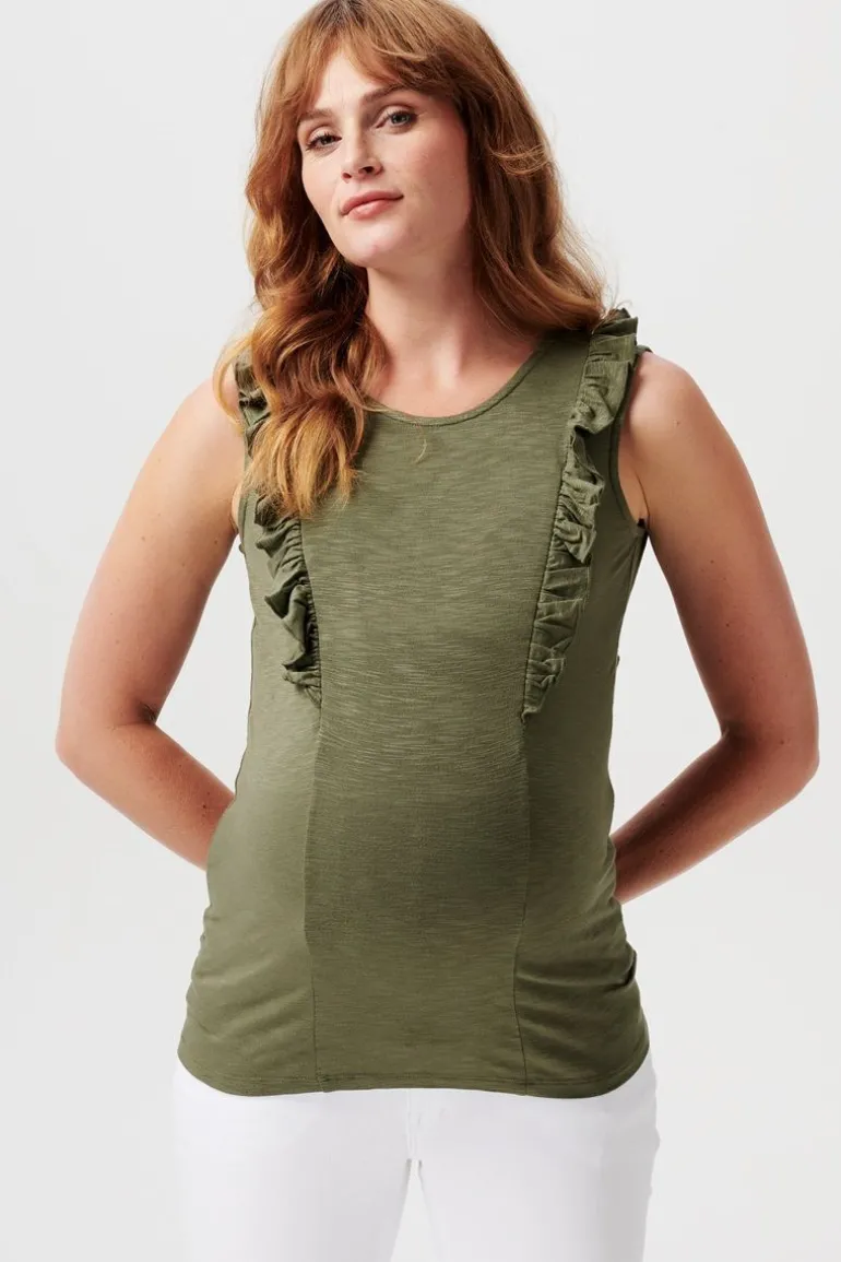 voedingstop_blois__dusty__0.webp Noppies Tops | Tops<Voedingstop Blois - Dusty Olive