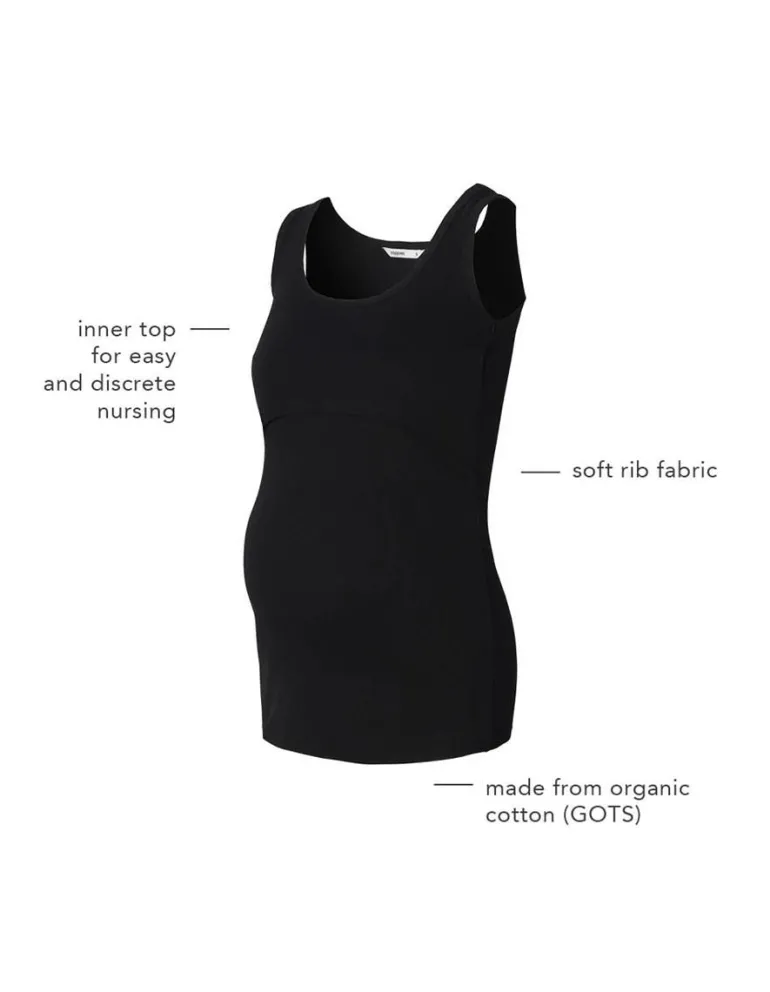 voedingstop_jamee__black_6.webp Noppies Tops | Tops<Voedingstop Jamee - Black
