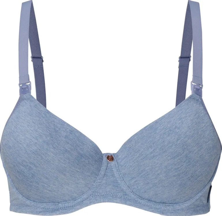 voorgevormde_voedingsbh_c_11-1.webp Noppies Bh's | Bh's<Voorgevormde Voedingsbh Cotton Melange - Light Blue Melange