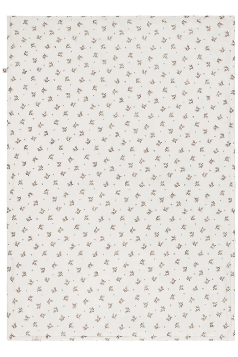 wieg_deken_blooming_clove_6.webp Noppies Dekens | Babykamer<Wieg Deken Blooming Clover 75x100 Cm - Jet Stream