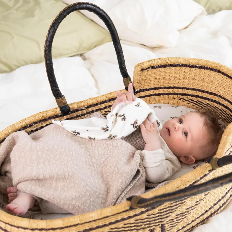 wieg_deken_melange_knit_x_6-2.webp Noppies Dekens | Babykamer<Wieg Deken Melange Knit 75x100 Cm - Oxford Tan