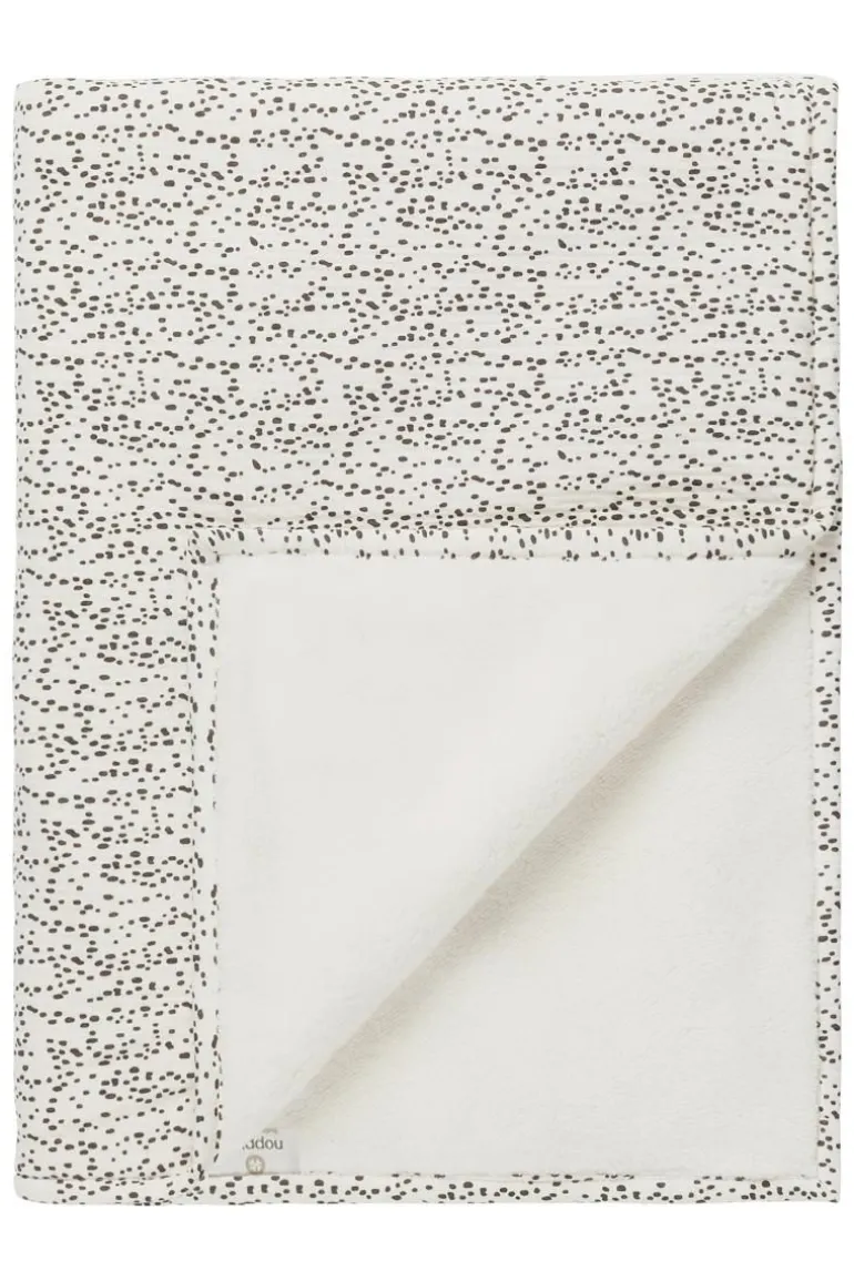 wieg_deken_teddy_fancy_do_9.webp Noppies Dekens | Babykamer<Wieg Deken Teddy Fancy Dot 75x100 Cm - Jet Stream