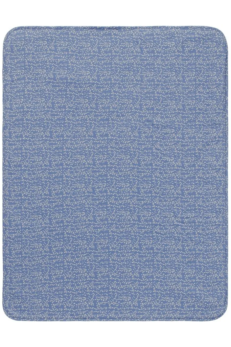 wieg_laken_teddy_fancy_do_0-2.webp Noppies Lakens | Babykamer<Wieg Laken Teddy Fancy Dot Crib Blanket - Colony Blue