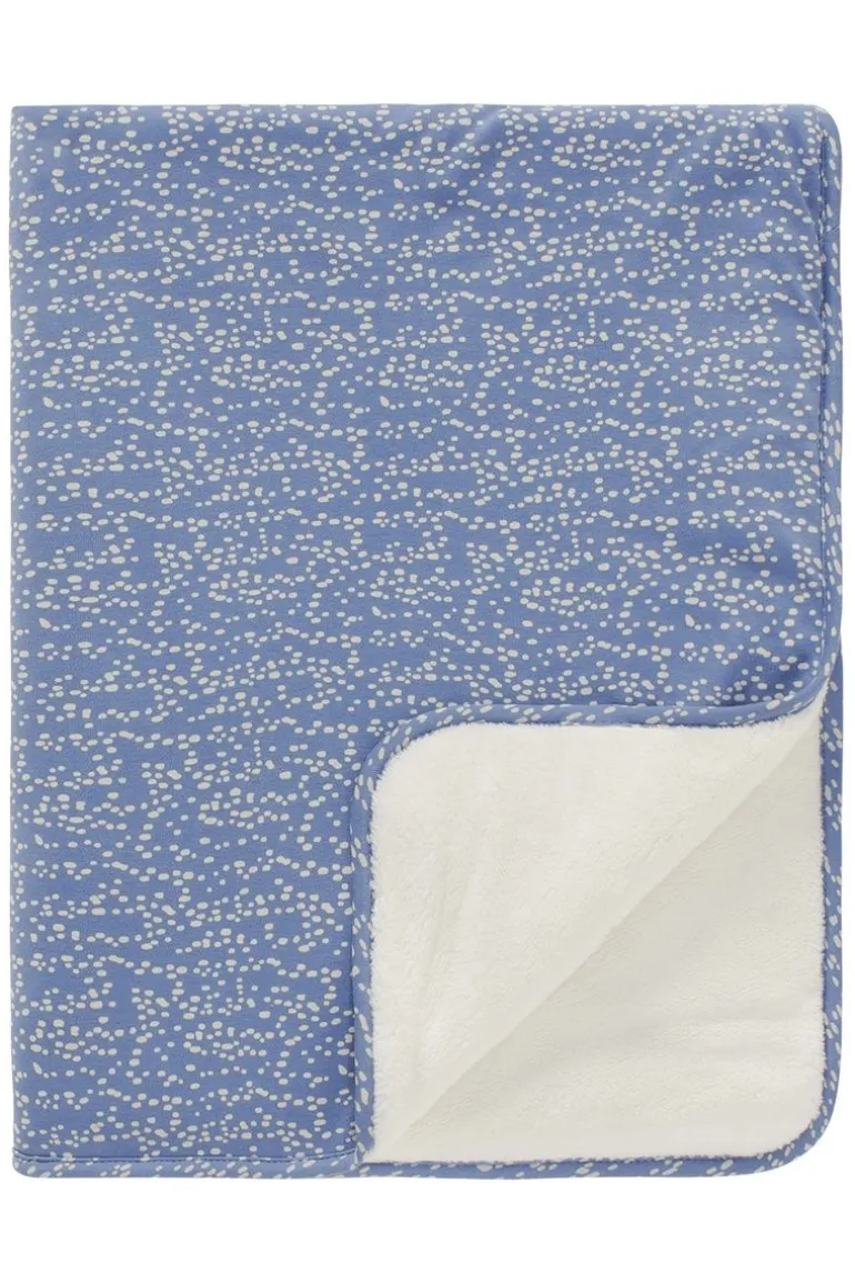 wieg_laken_teddy_fancy_do_2-2.webp Noppies Lakens | Babykamer<Wieg Laken Teddy Fancy Dot Crib Blanket - Colony Blue