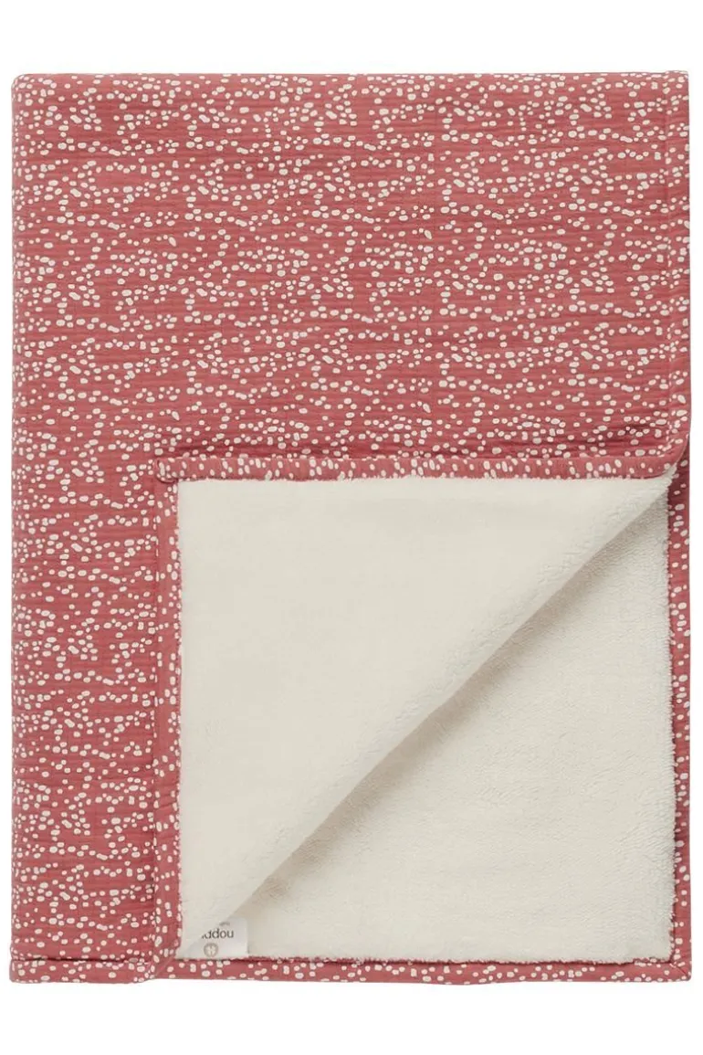 wieg_laken_teddy_fancy_do_3-1.webp Noppies Lakens | Babykamer<Wieg Laken Teddy Fancy Dot Crib Blanket - Brick Dust