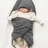 Noppies Badcapes & Wikkeldoeken | Onderweg<Wikkeldoek Teddy Fancy Dot 100x100 Cm - Forged Iron