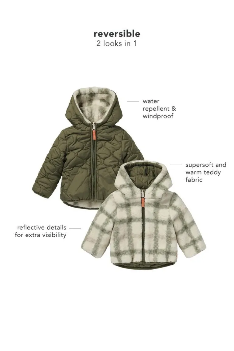 winterjas_galar__reversib_6.webp Noppies Jassen<Winterjas Galar - Reversible - Dusty Olive